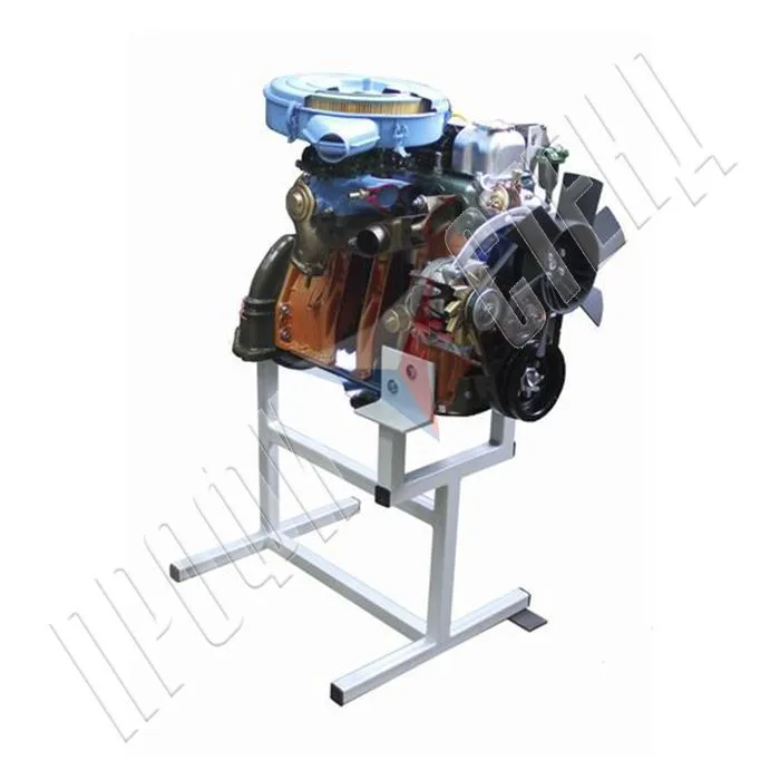 Двигатель грузового автомобиля "Газель" с навесным оборудованием (агрегаты в разрезе) с электромеханическим приводом