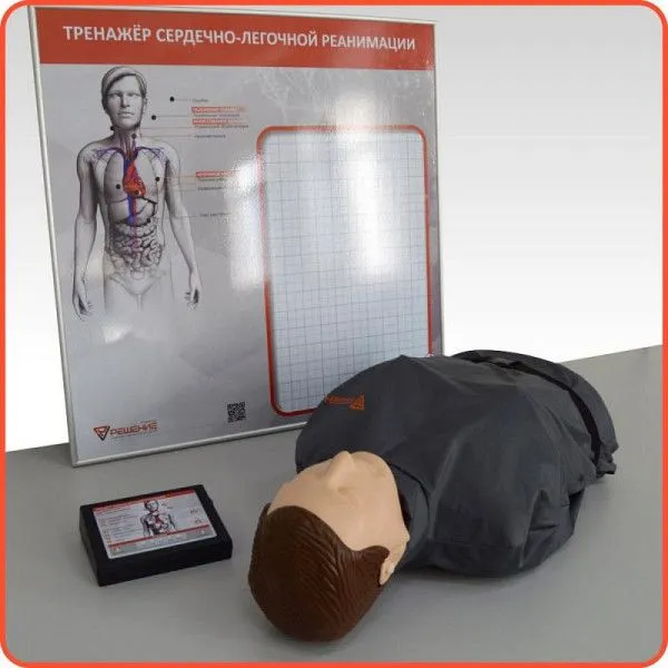 Тренажер-манекен для отработки СЛР с контроллером и настенным табло (T1010)