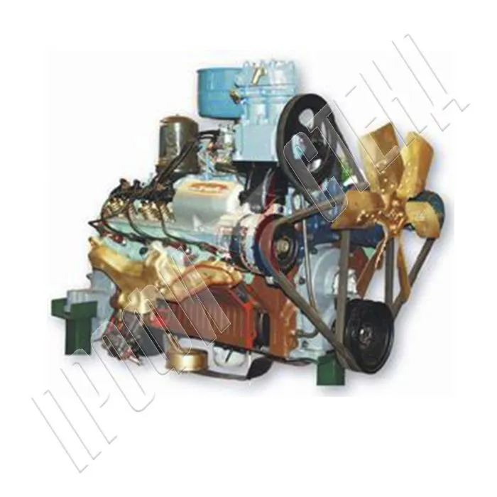 Двигатель грузового автомобиля ЗиЛ (агрегаты в разрезе)  с электромеханическим приводом